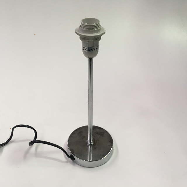 LAMP, Base (Table) - Contemp Silver w Round Base, 25cmH
